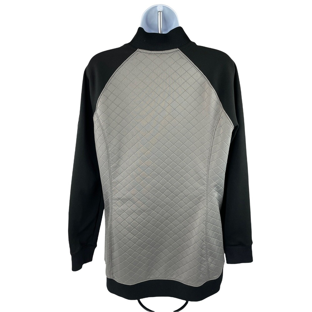 Vintage The North Face Jacket Womens Large Gray‎ Black Full Zip Pockets Quilted - Picture 3 of 11